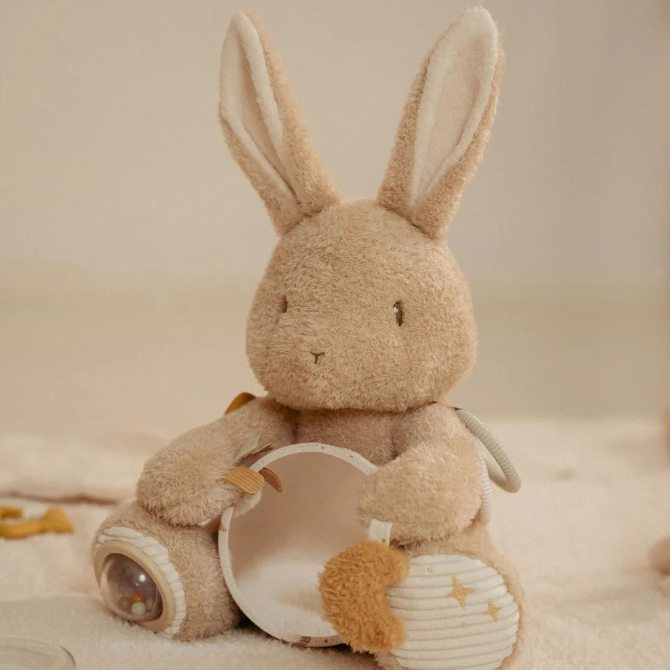 activiteitenknuffel konijn, beige - LITTLE DUTCH