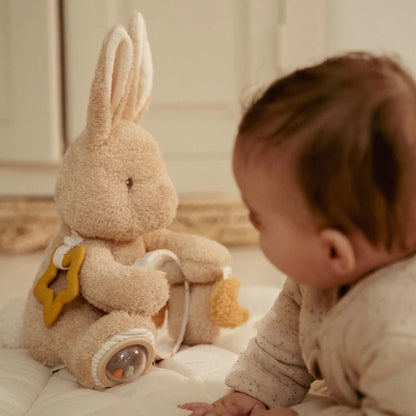 activiteitenknuffel konijn, beige - LITTLE DUTCH