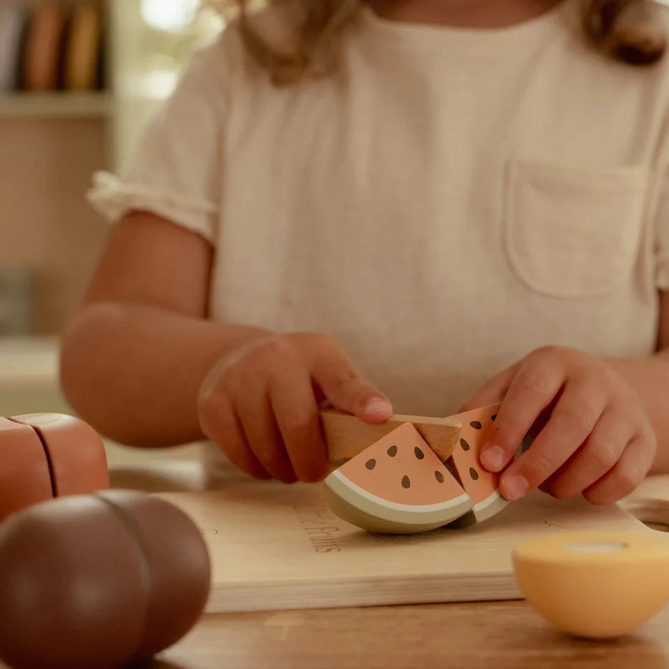 houten snijset fruit - LITTLE DUTCH