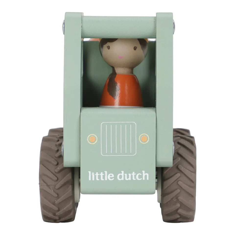 houten cementwagen, groen - LITTLE DUTCH