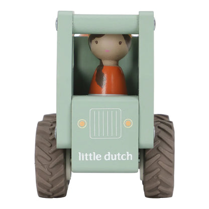 houten cementwagen, groen - LITTLE DUTCH