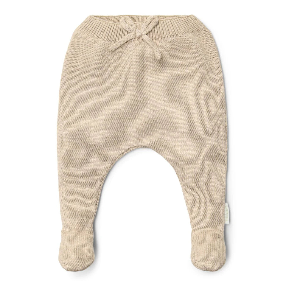 broek met voetjes, beige - LITTLE DUTCH
