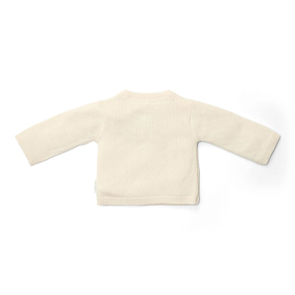 trui overslag, wit - LITTLE DUTCH