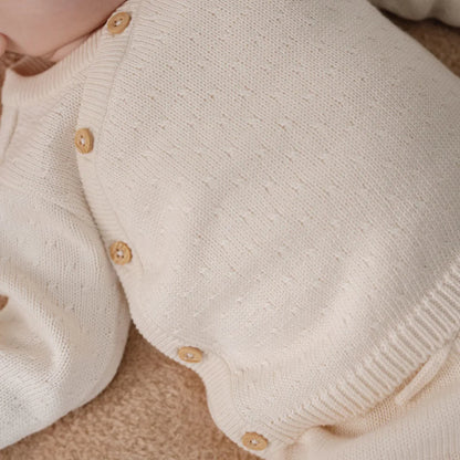 trui overslag, wit - LITTLE DUTCH