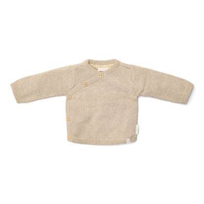 trui overslag, beige - LITTLE DUTCH