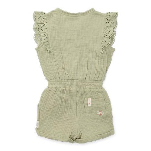 jumpsuit mousseline, grass green - LITTLE DUTCH