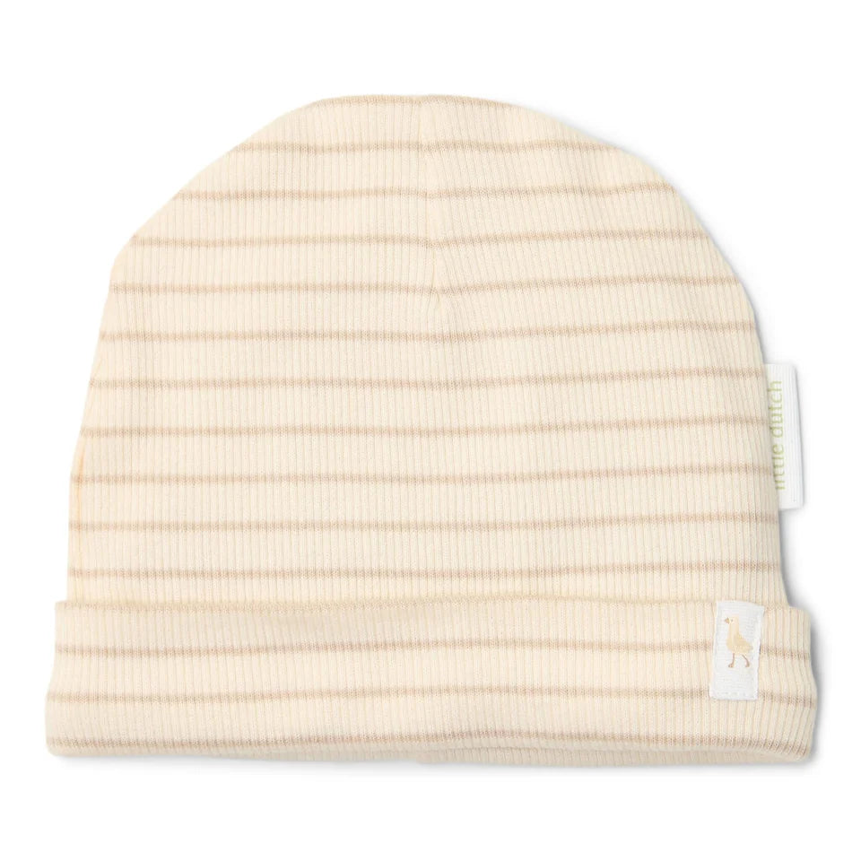 babymuts, stripes beige - LITTLE DUTCH