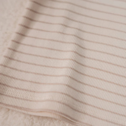 t-shirt lange mouw, stripes beige - LITTLE DUTCH