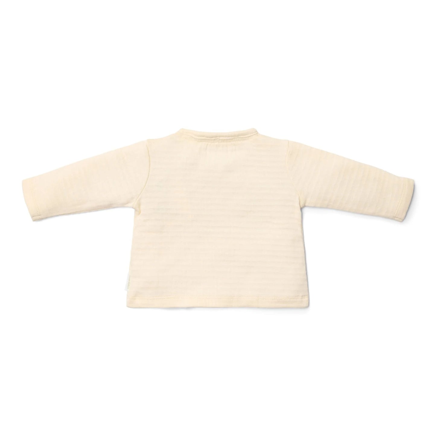 t-shirt overslag lange mouw, creme - LITTLE DUTCH