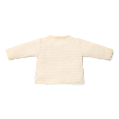 t-shirt overslag lange mouw, creme - LITTLE DUTCH