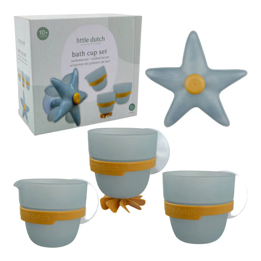 badspeelgoed bekers, blauw - LITTLE DUTCH