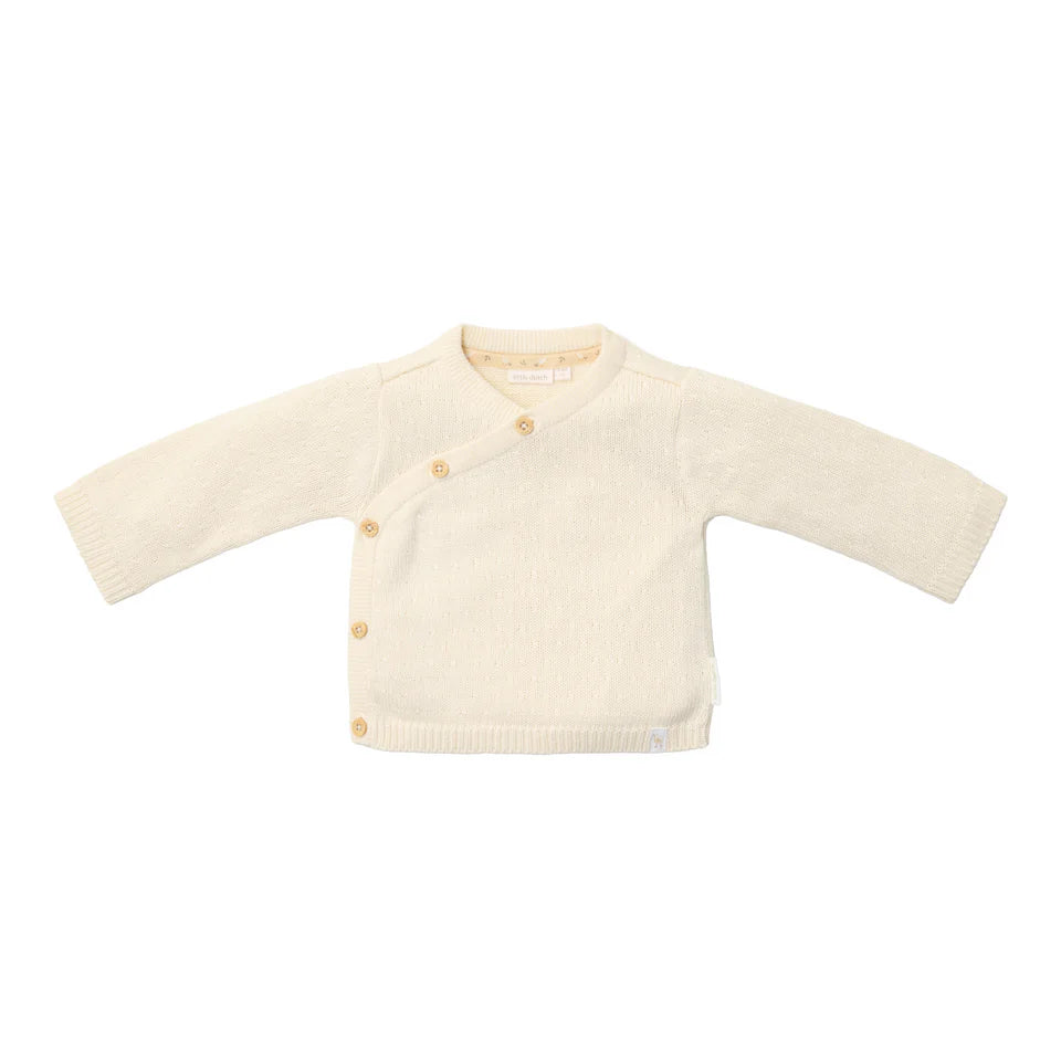 trui overslag, wit - LITTLE DUTCH