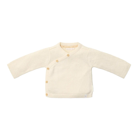 trui overslag, wit - LITTLE DUTCH