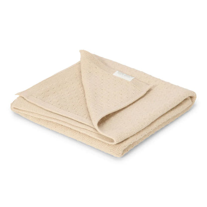 wiegdeken gebreid, beige - LITTLE DUTCH