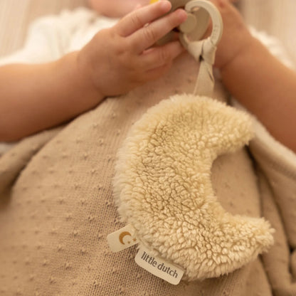 speendoekje maan, wit - LITTLE DUTCH