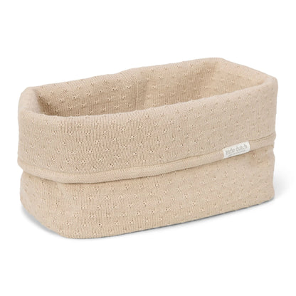 commodemandje gebreid groot, beige pointelle - LITTLE DUTCH