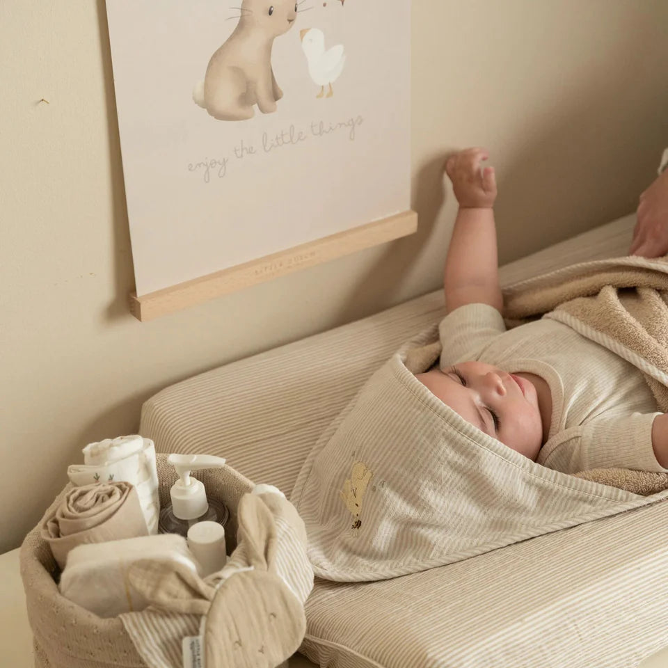 badcape newborn neutrals, beige - LITTLE DUTCH