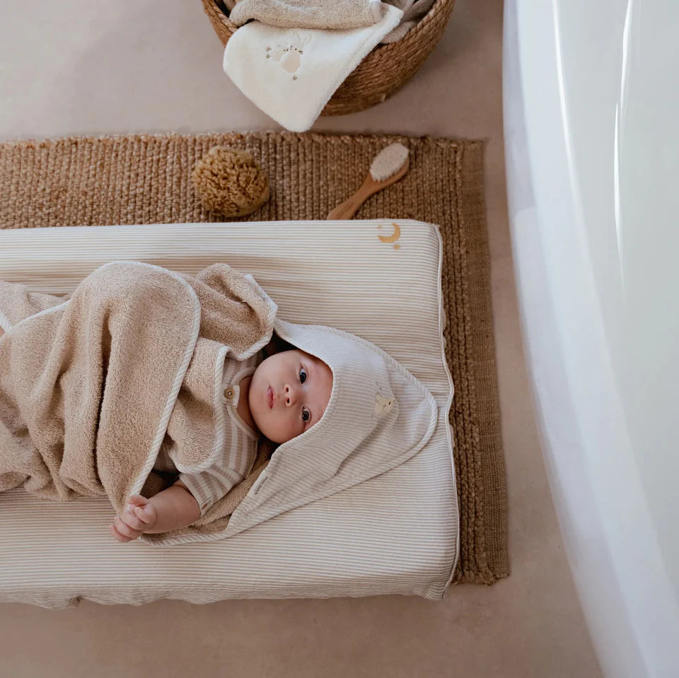 badcape newborn neutrals, beige - LITTLE DUTCH