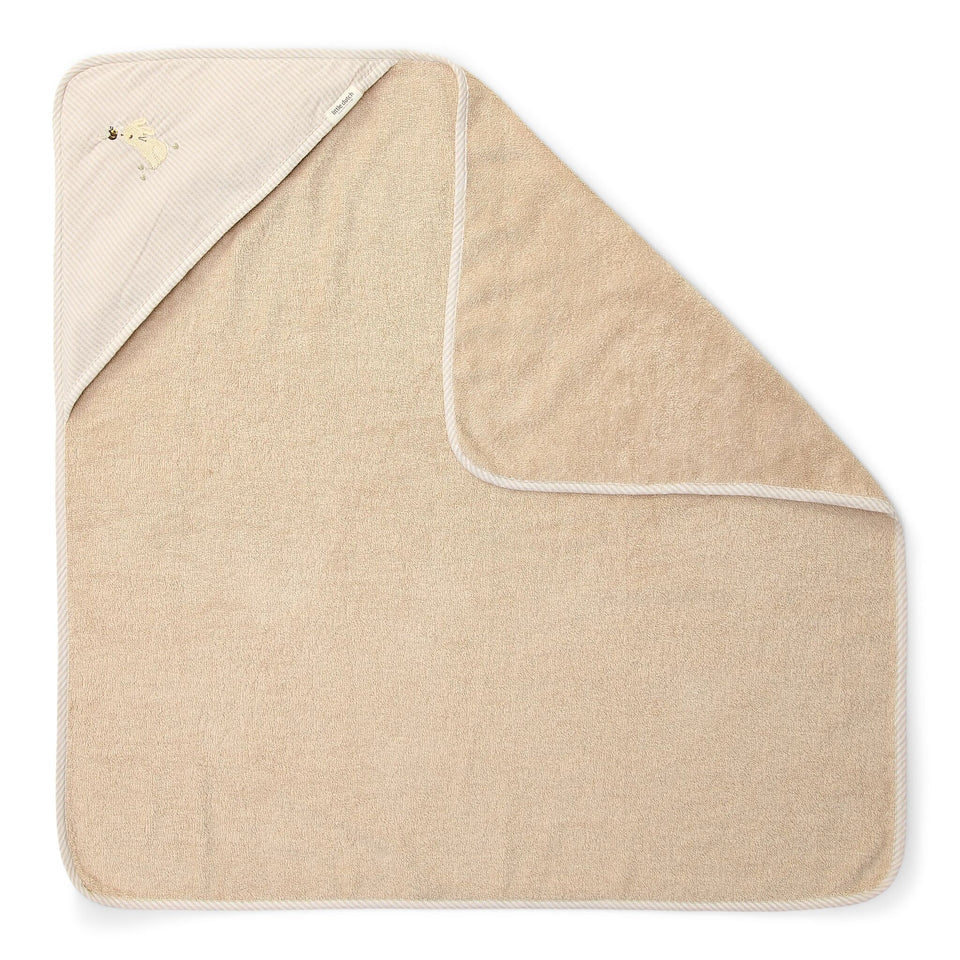 badcape newborn neutrals, beige - LITTLE DUTCH