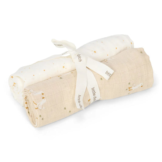 verzorgingsdoek, 2-pack, little goose  - LITTLE DUTCH