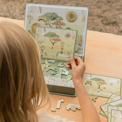 magnetisch speelbord, safari friends - LITTLE DUTCH
