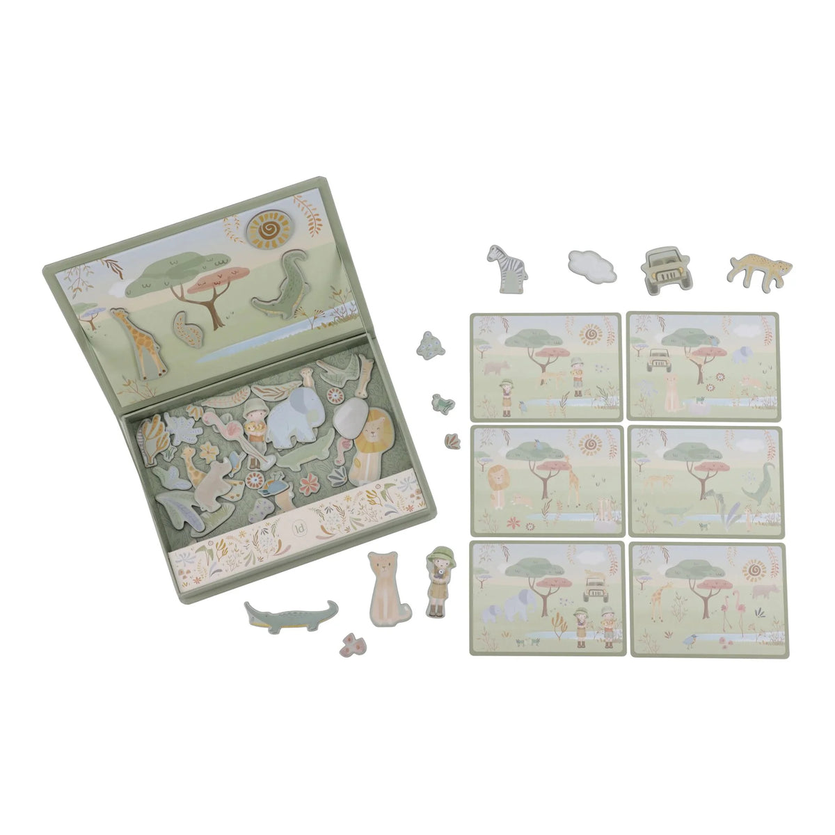 magnetisch speelbord, safari friends - LITTLE DUTCH
