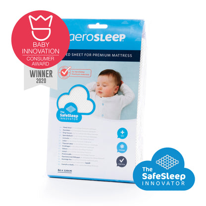 hoeslaken premium safe sleep, wit - AEROSLEEP