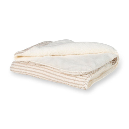 wiegdeken teddy natural, stripes - QUAX