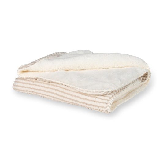 wiegdeken teddy natural, stripes - QUAX