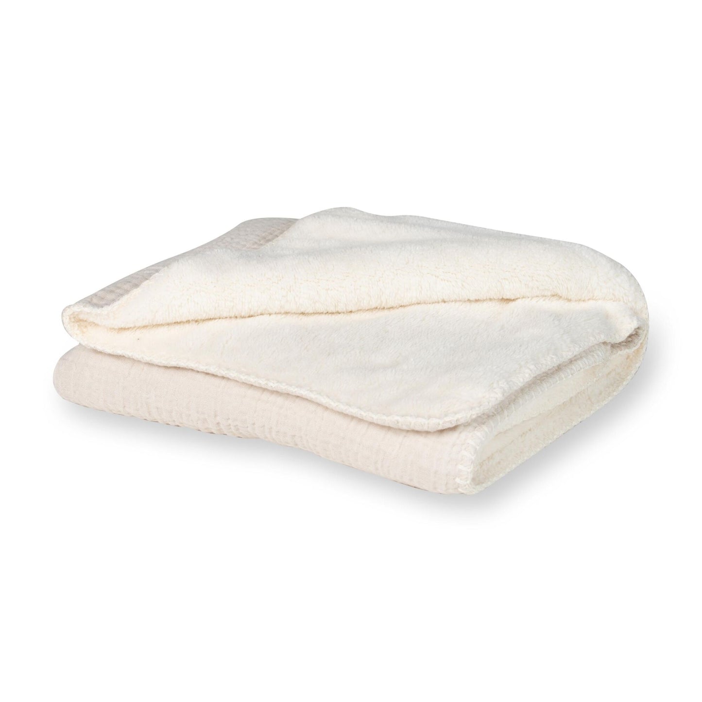 wiegdeken teddy natural, clay - QUAX