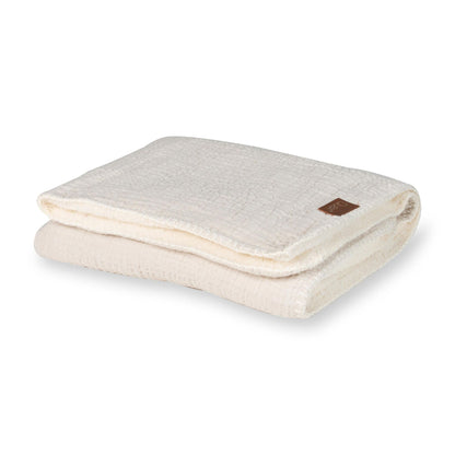 wiegdeken teddy natural, clay - QUAX
