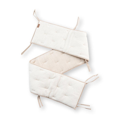bed/parkomrander muslin natural, clay - QUAX