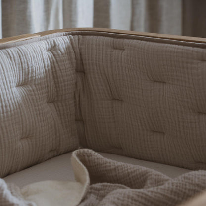 bed/parkomrander muslin natural, clay - QUAX