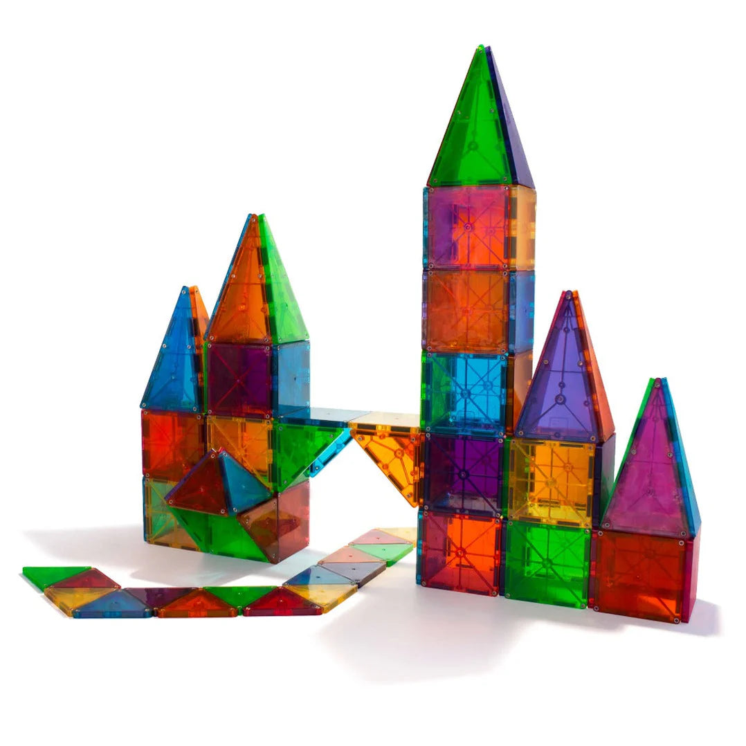 magnetische tegels 100 st., clear colors - MAGNA TILES