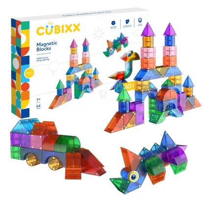 magnetische blokken 64 st. - CUBIXX