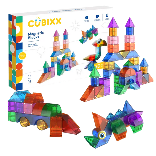 magnetische blokken 64 st. - CUBIXX