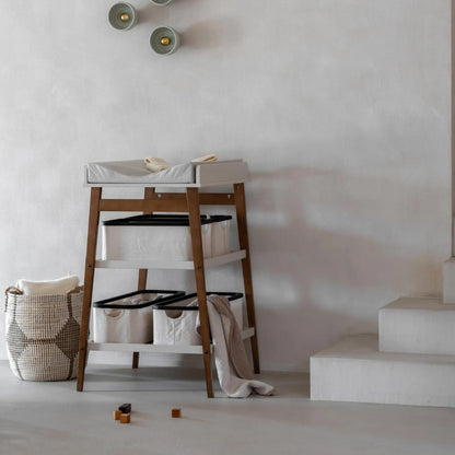 luiertafel hip, clay/walnut- QUAX