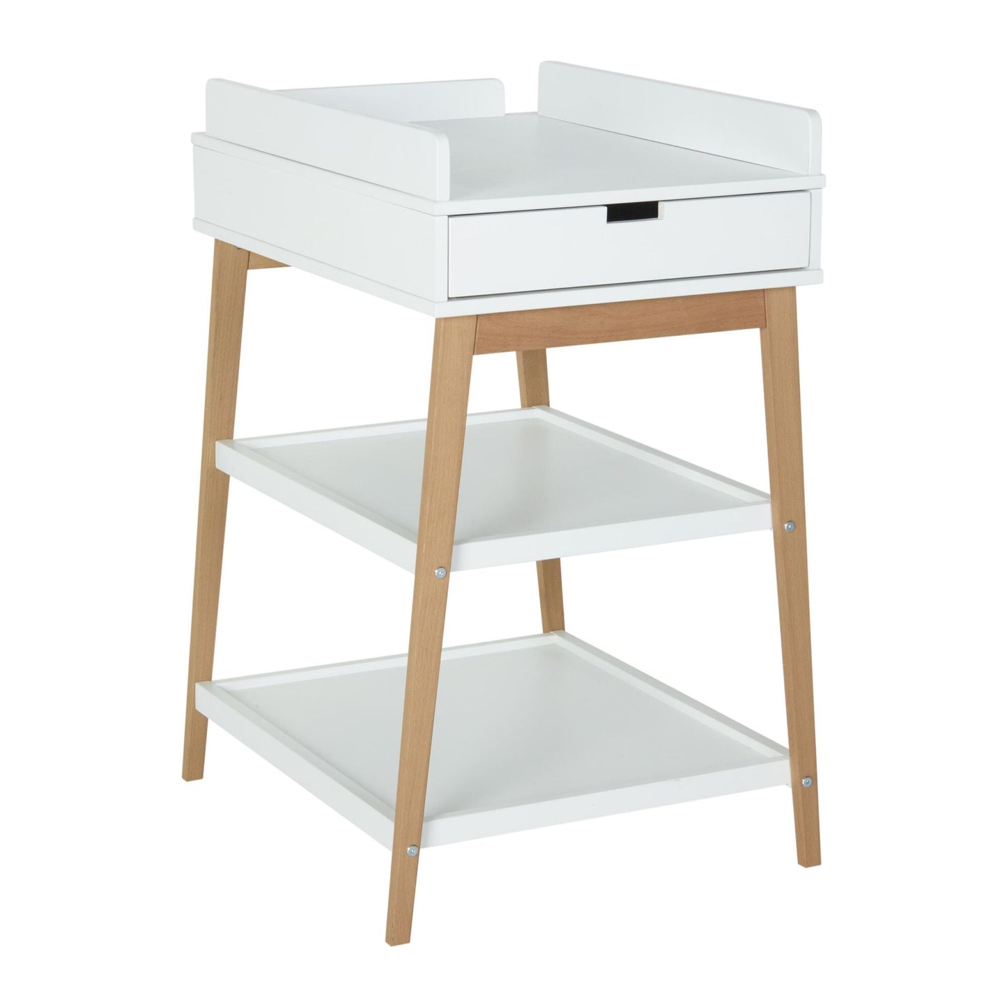luiertafel hip + lade, white/natural - QUAX