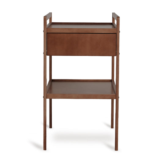 luiertafel met lade mori, walnut - QUAX