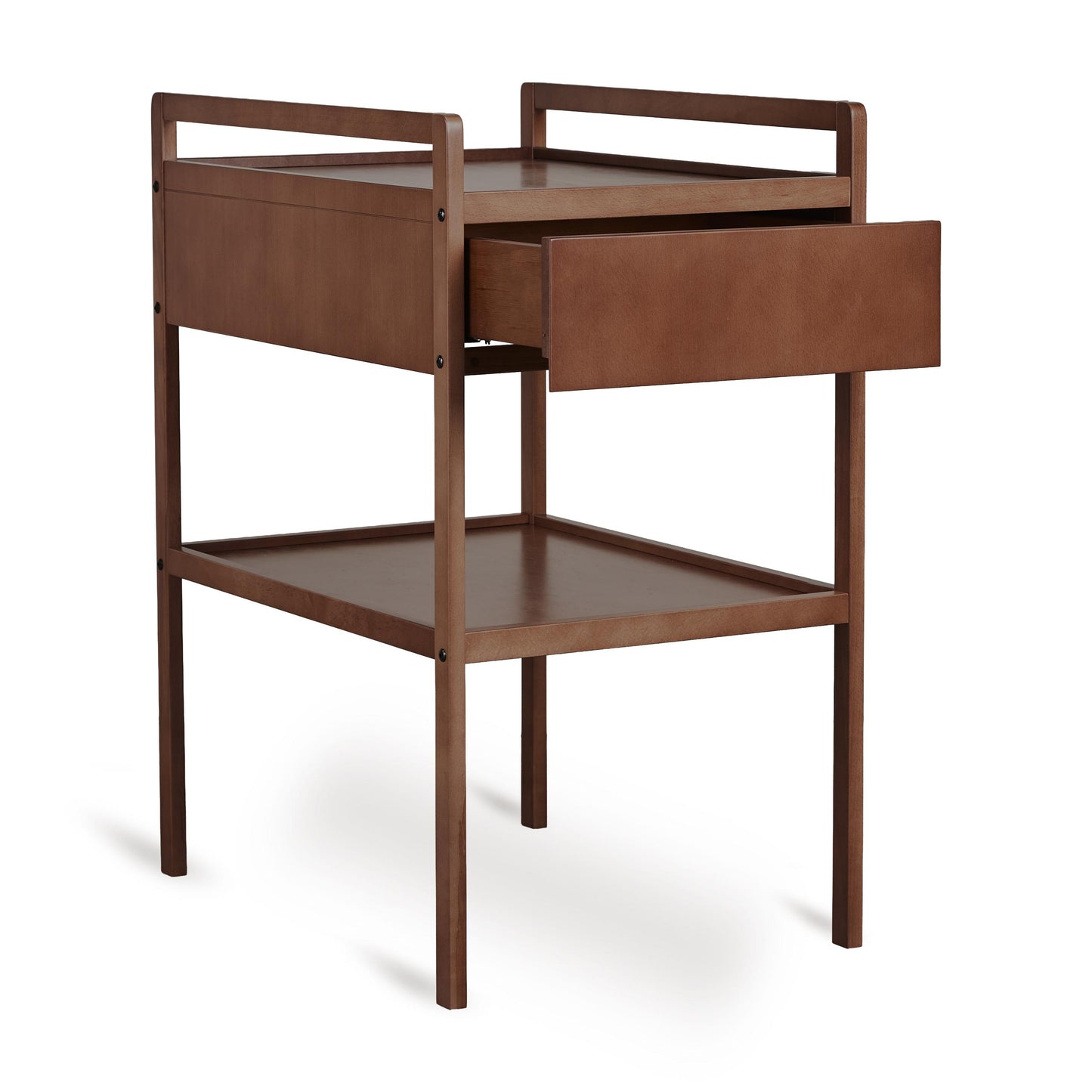 luiertafel met lade mori, walnut - QUAX