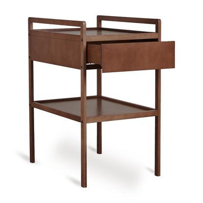 luiertafel met lade mori, walnut - QUAX