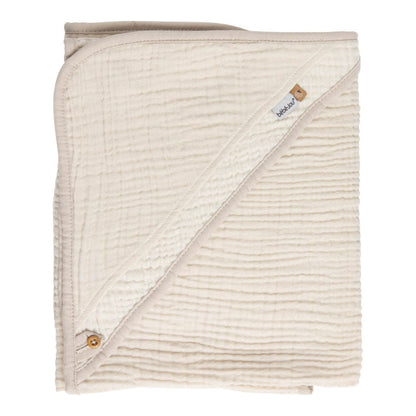 badcape pure cotton, sand - BEBE JOU