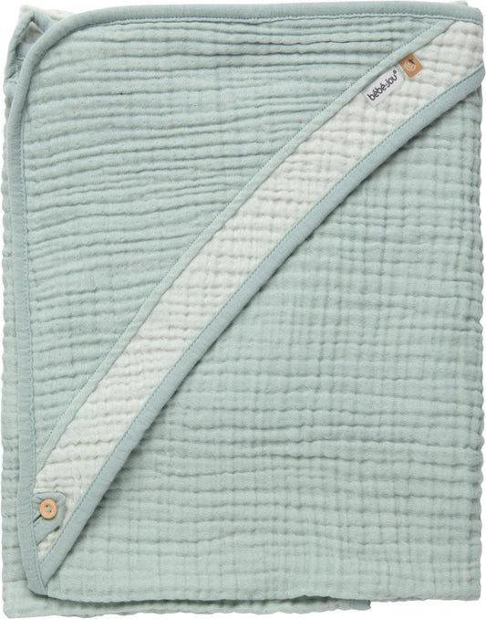 badcape pure cotton, green - BEBE JOU