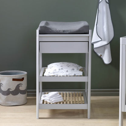 luiertafel lukas, soft grey/natural - TROLL