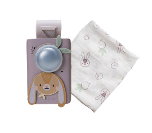 witte ruis + inbakerdoek set, bunny - TAF TOYS