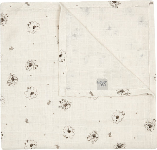 inbakerdoek tiny sheep - BEBE-JOU