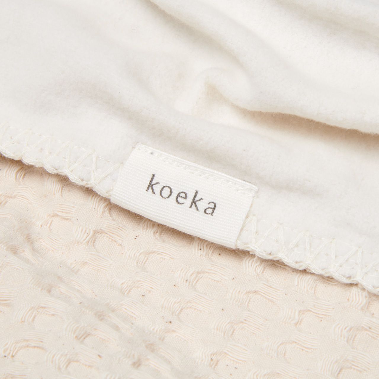 wiegdeken amsterdam cotton fleece, natural - KOEKA