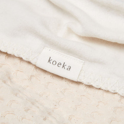 wiegdeken amsterdam cotton fleece, natural - KOEKA