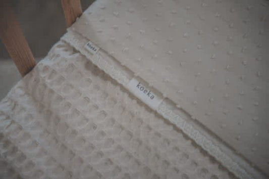 wiegdeken amsterdam cotton fleece, natural - KOEKA