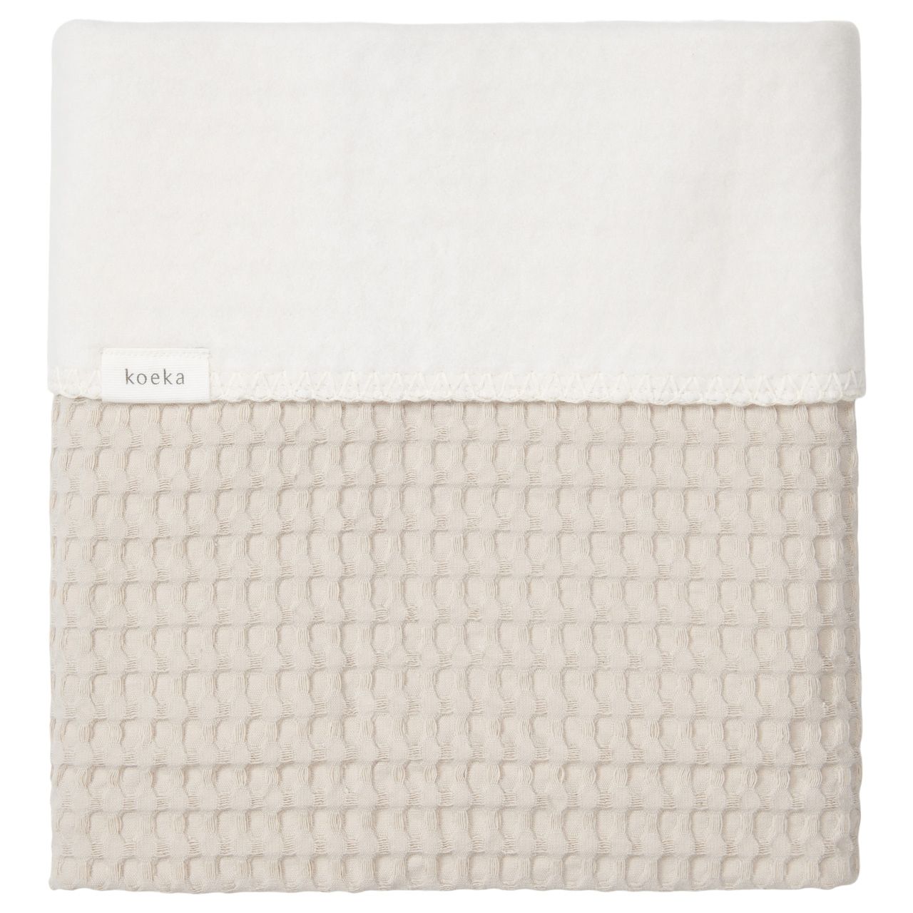 wiegdeken amsterdam cotton fleece, sand - KOEKA